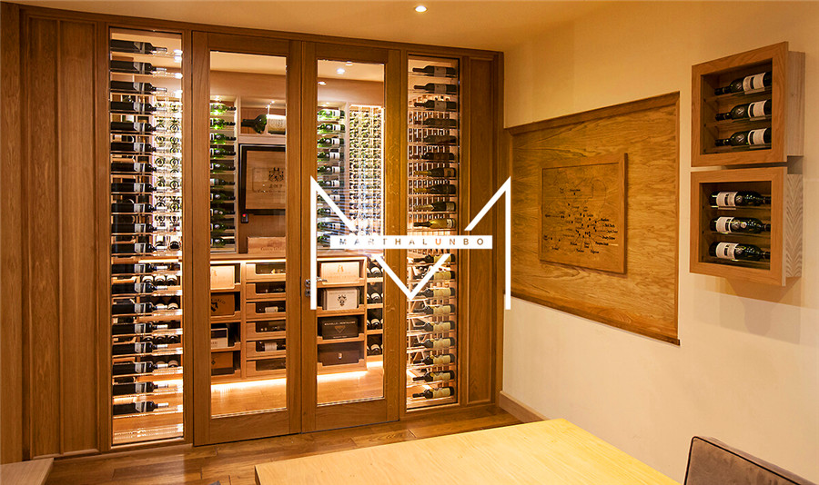 Sorrells’ showroom – Custom Wine Room Display  Capacity: U